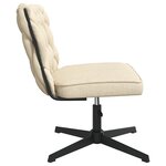 vidaXL Chaise pivotante de bureau Crème Tissu