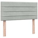 vidaXL Sommier à lattes de lit et matelas gris clair 100x210cm velours