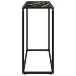 vidaXL Table console Noir 80x35x75 cm Verre trempé