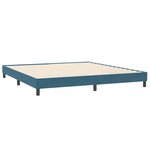 vidaXL Cadre de lit sans matelas bleu foncé 200x220 cm velours