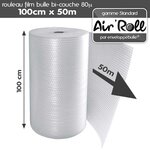 Lot de 6  rouleaux de film bulle d'air largeur 100 cm x longueur 50 mètres - gamme air'roll standard