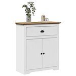 vidaXL Armoire de couloir BODO blanc et marron 80x35x90 cm