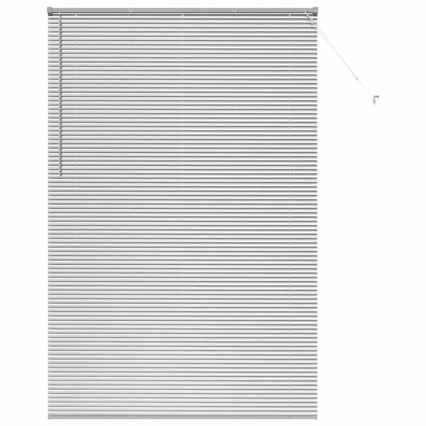 vidaXL Store de Fenêtre avec des rideaux Manuel Argent Aluminium