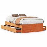 vidaXL Cadre de lit sans matelas avec tiroirs 120x190 cm bois de pin