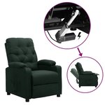 vidaXL Fauteuil Vert foncé Tissu