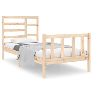 vidaXL Cadre de lit sans matelas bois massif 90x190 cm