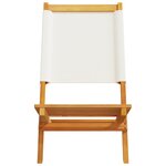 vidaXL Chaises de jardin pliantes lot de 8 tissu et bois massif