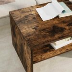 vidaXL Table basse Chêne fumé 60 x 50 x 40 cm Bois d'ingénierie