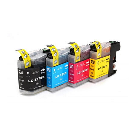 Pack de 4 cartouches compatibles LC127 (Noir) et LC125 (couleurs)