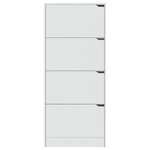 vidaXL Armoire à chaussures 4 portes Blanc 59x24x136 cm Aggloméré