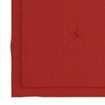 vidaXL Chaises de jardin 6 Pièces avec coussins rouge Bois de teck massif
