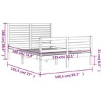 vidaXL Cadre de lit sans matelas bois massif