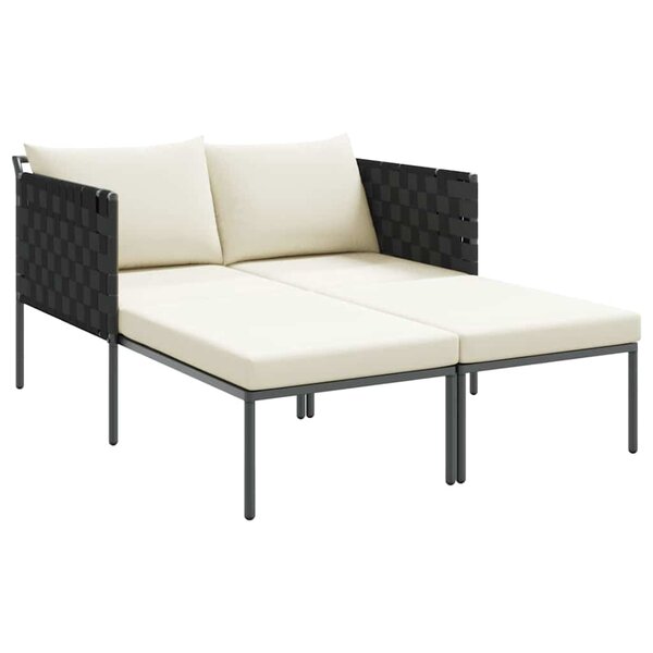 vidaXL Transat Acier enduit de poudre Anthracite