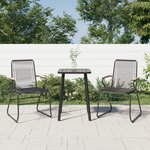 vidaXL Chaises de jardin lot de 2 noir 58x59x85 5 cm Rotin PVC
