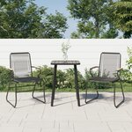 vidaXL Chaises de jardin 2 Pièces noir 58x59x85 5 cm Rotin PVC