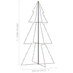 vidaXL Arbre de Noël cône 300 LED d'intérieur/d'extérieur 120x220 cm