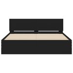 vidaXL Cadre de lit sans matelas noir 140x190 cm