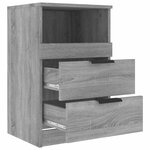 vidaXL Tables de chevet 2 Pièces Sonoma gris Bois d'ingénierie