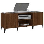 vidaXL Armoire à disques chêne marron 121x38x48 cm bois d'ingénierie