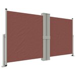 vidaXL Auvent latéral rétractable Marron 140x1200 cm