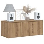 vidaXL Meuble TV chêne artisanal 80x34x30 cm bois d'ingénierie