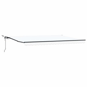 vidaXL Auvent Rétractable avec Blanc 500 × 350 cm tissu