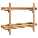 vidaXL Étagère Murale avec étagère Marron 75 x 26 x 60 cm Bambou