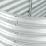 vidaXL Jardinière surélevée 400x80x81 cm acier galvanisé argenté