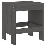 vidaXL Tabourets de jardin lot de 2 gris 40x36x45 cm bois massif pin