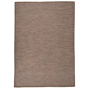 vidaXL Tapis à tissage plat d'extérieur 160x230 cm Marron