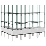 vidaXL Jardinière avec treillis blanc 160x120x142 5 cm PP