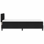 vidaXL Lit à ressorts avec matelas Noir 80 x 200 cm tissu