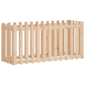 vidaXL Lit surélevé de jardin design de clôture 150x50x70cm pin massif