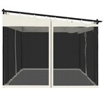 vidaXL Tonnelle avec parois en filet crème 4x3 m acier