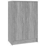 vidaXL Meuble à chaussures Sonoma gris 60x35x92 cm Bois d'ingénierie