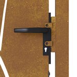 vidaXL Portail de jardin 105x205 cm acier corten conception d'herbe