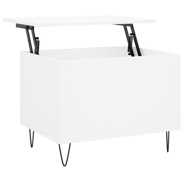 vidaXL Table basse Blanc 60x44 5x45 cm Bois d'ingénierie
