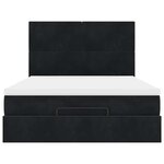 VidaXL Cadre de lit ottoman avec matelas noir 140x200 cm velours