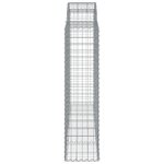 vidaXL Paniers à gabions arqués 2 Pièces 200x50x160/180 cm Fer galvanisé