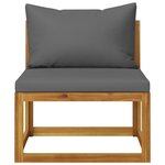 Salon de jardin meuble d'extérieur ensemble de mobilier 6 pièces avec coussins bois d'acacia solide 02_0016648