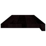 vidaXL Marches d'escalier 2 Pièces marron foncé 70x30x2 cm chêne massif