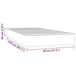 vidaXL Matelas de lit à ressorts ensachés fermeté moyenne 80x210x20 cm velours