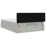 vidaXL Cadre de lit ottoman avec matelas gris clair 140x200 cm velours