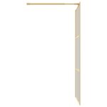 vidaXL Paroi de douche avec verre ESG transparent doré 100x195 cm