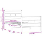 vidaXL Cadre de lit sans matelas avec tête de lit et pied de lit