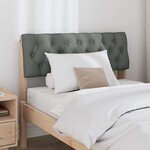 vidaXL Tête de lit capitonnée Gris foncé 90 cm Pin massif