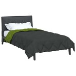 vidaXL Duvet d'été simple Vert et Anthracite 200 x 155 cm Microfibre