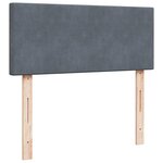 vidaXL Sommier à lattes de lit et matelas gris foncé 120x190cm velours