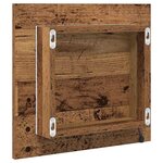 vidaXL Miroir de salle de bain LED Bois ancien 40 x 8 5 x 37 cm
