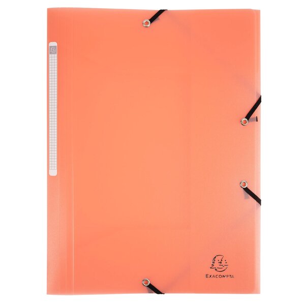 Chemise À Élastiques 3 Rabats Polypropylène Chromaline Pastel - A4 - Corail - Exacompta